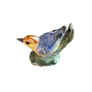 Stangl Pottery Birds Figurine Blue & Yellow Ceramic Collectible Mid-Century Deco